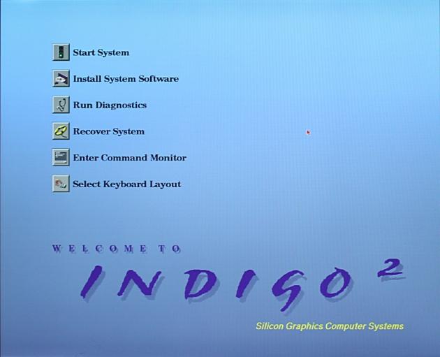 SGI Indigo² Maintenance Screen